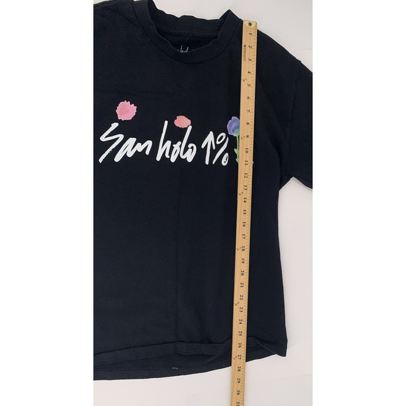 San Holo EDM Concert T Shirt Black Flowers Shine On Size Medium - Picture 7 of 8